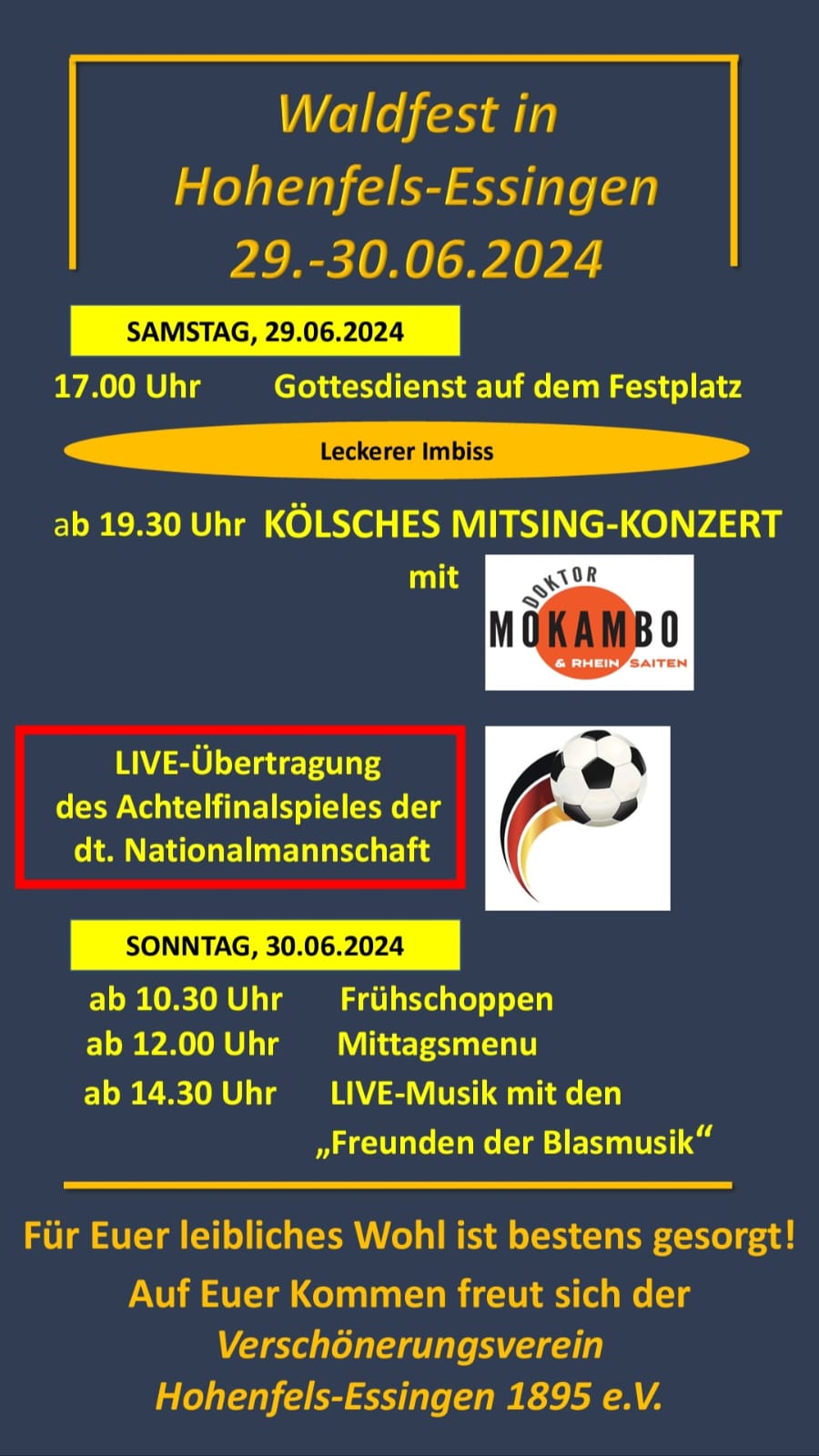 Waldfest 29./30.05.2024  Hohenfels-Essingen