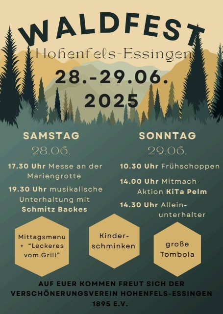 Waldfest 28./29.06.2025  Hohenfels-Essingen